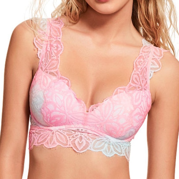 PINK Victorias Secret Nwt Cloud Tie Dye Date Push Up Open Back Bralette Bra M PINK Victorias Secret Nwt Cloud Tie Dye Date Push Up Open Back Bralette Bra M